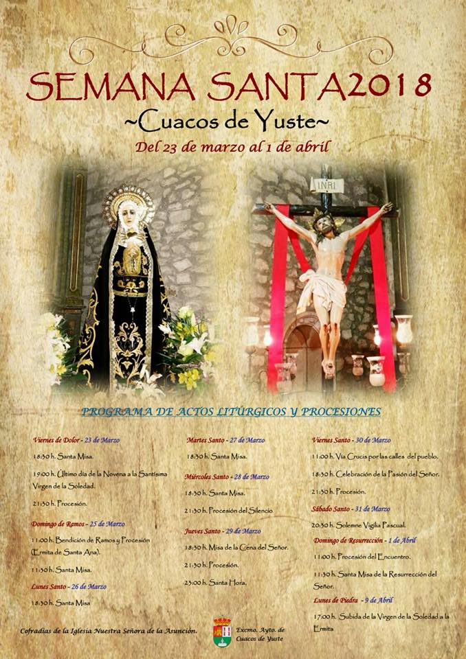 Semana Santa en Cuacos de Yuste 2018 Cuacos de Yuste